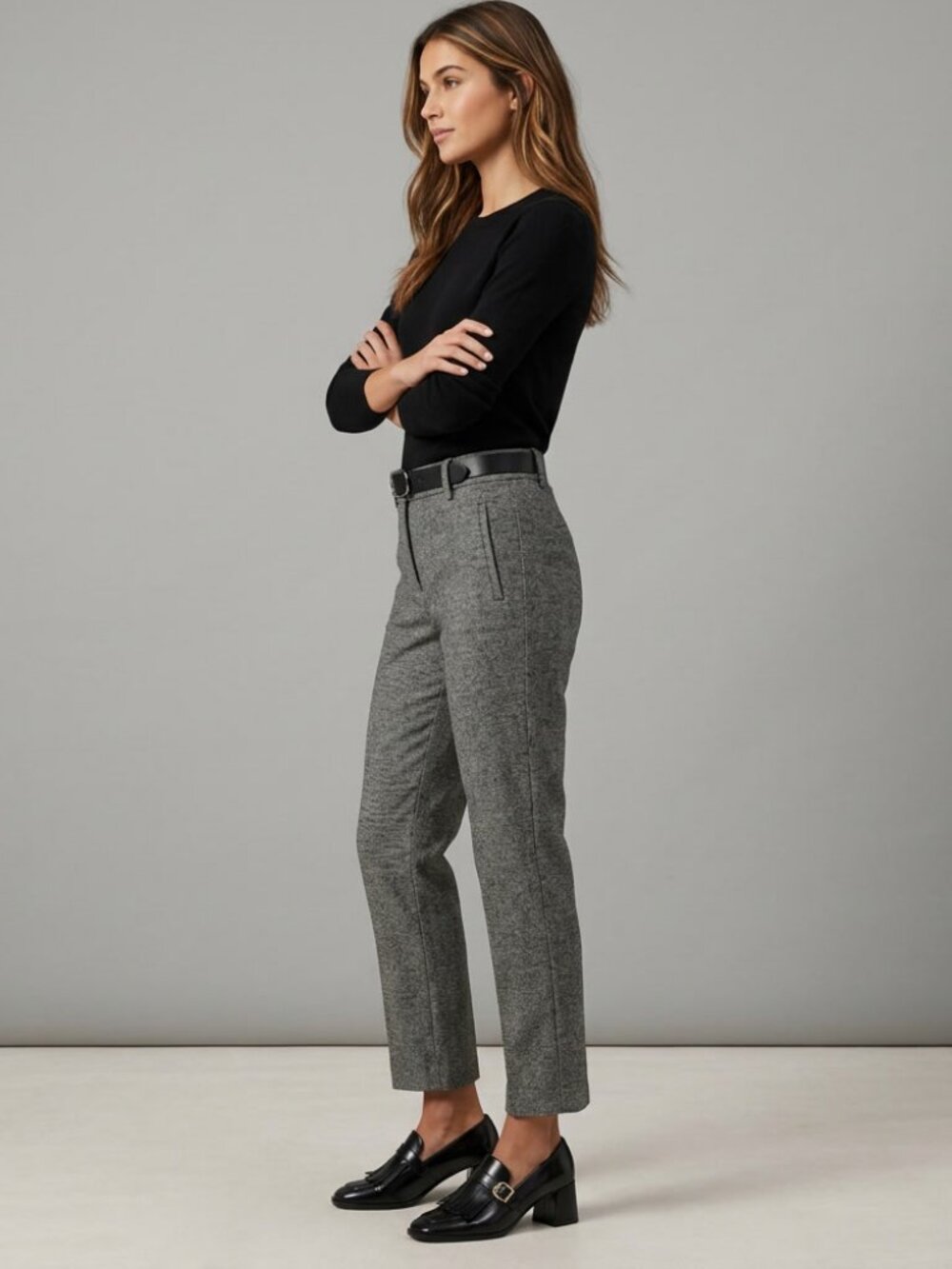 Aritzia Wlifred Wool Cashmere Blend Pants Charcoal Grey Size 6
